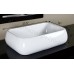 Bathroom Ceramic Porcelain Vessel Sink 7742N1 Brushed Nickel faucet and Drain - B00NVOTDXM